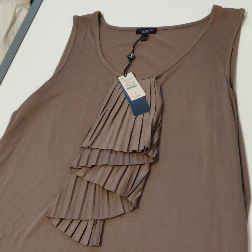 Large brown dressy tank top